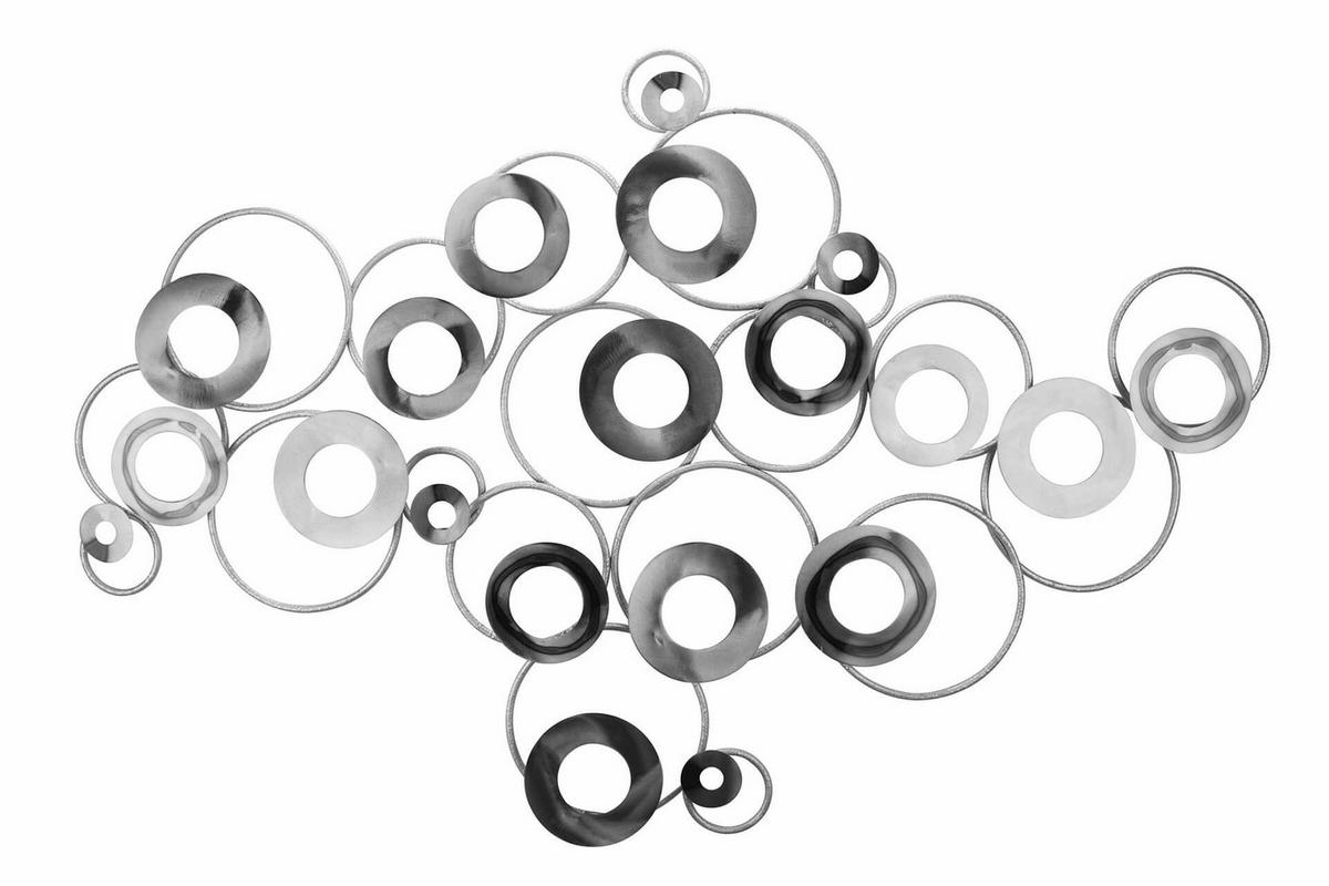 WANDDEKO Silber 129/84 cm - Silberfarben, Metall (3.3/84/4cm) - KUNSTLOFT