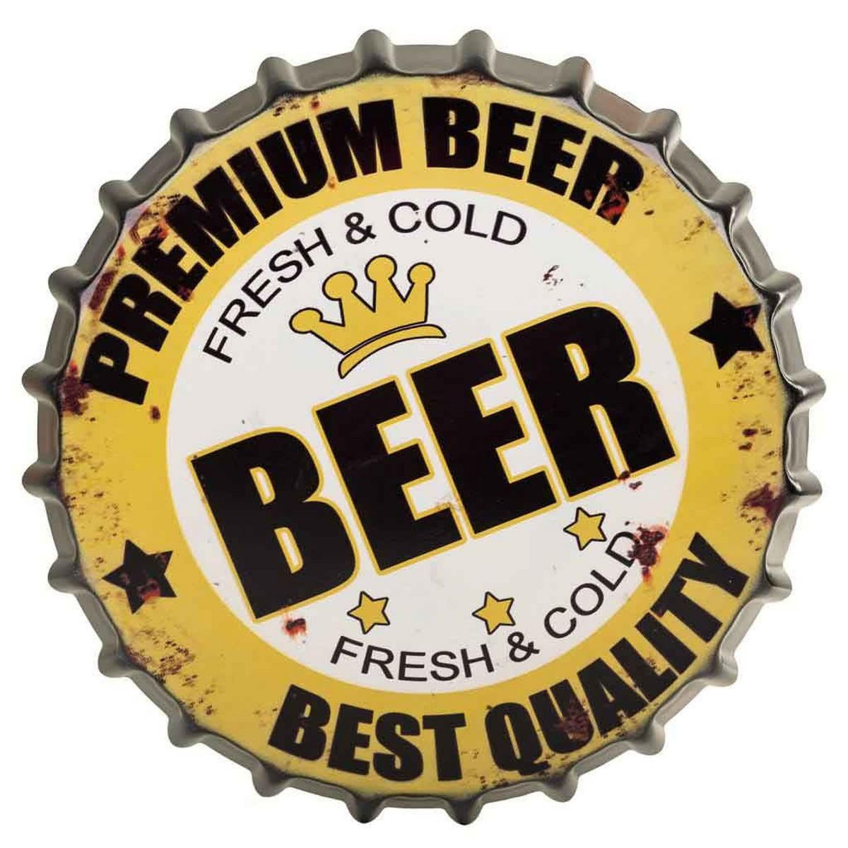 HOCKER aus Metall, weiß, 35x46cm - Weiß, Metall (35/46/35cm) - Wanderlust