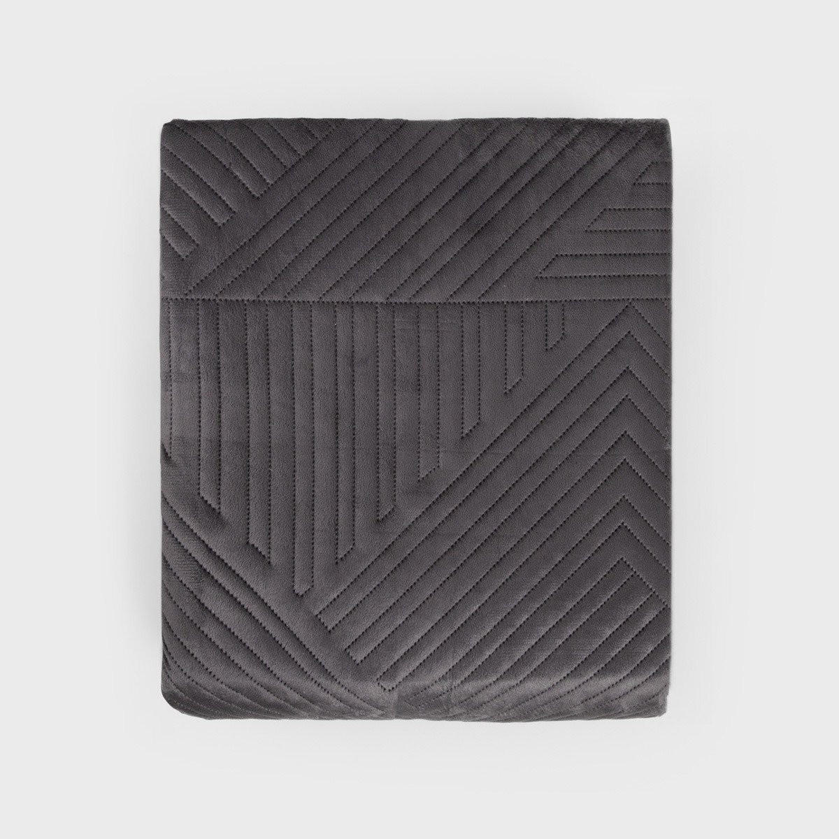 TAGESDECKE Aurum schwarz 220/240 cm - Schwarz, Textil (220/240cm) - Homla