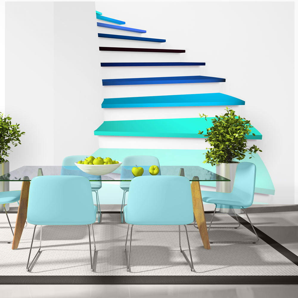 VLIESTAPETE Weiß 400/280 cm - Blau/Weiß, Textil (400/1cm) - KUNSTLOFT