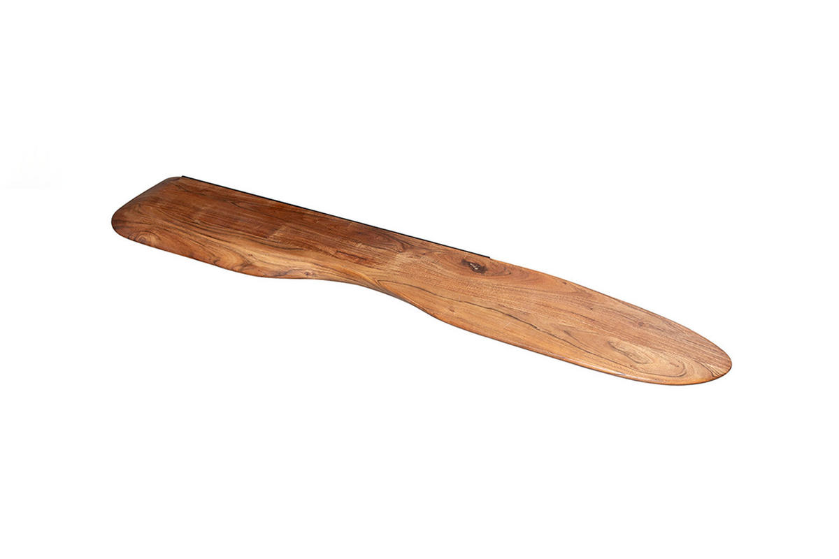 WANDREGAL HUZO Holz Akazie - Naturfarben, Holz (120/4/20cm) - KAWOLA