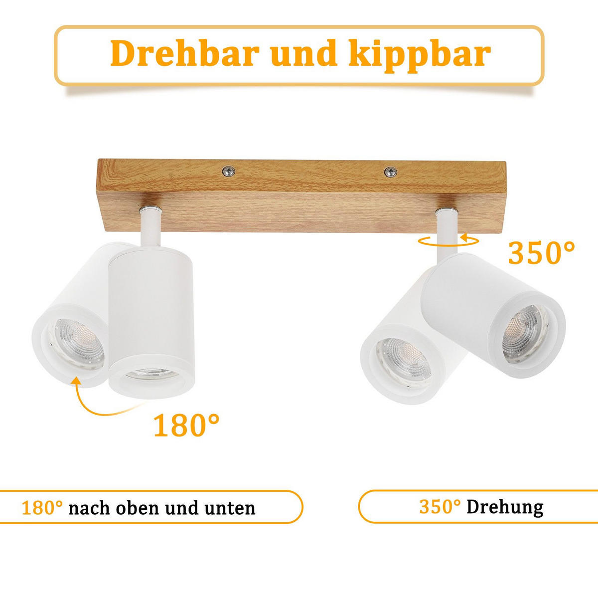 STRAHLER Darmstadt 2-flammig 28/6/15 cm - Weiß, Holz (28/6/15cm) - Nettlife