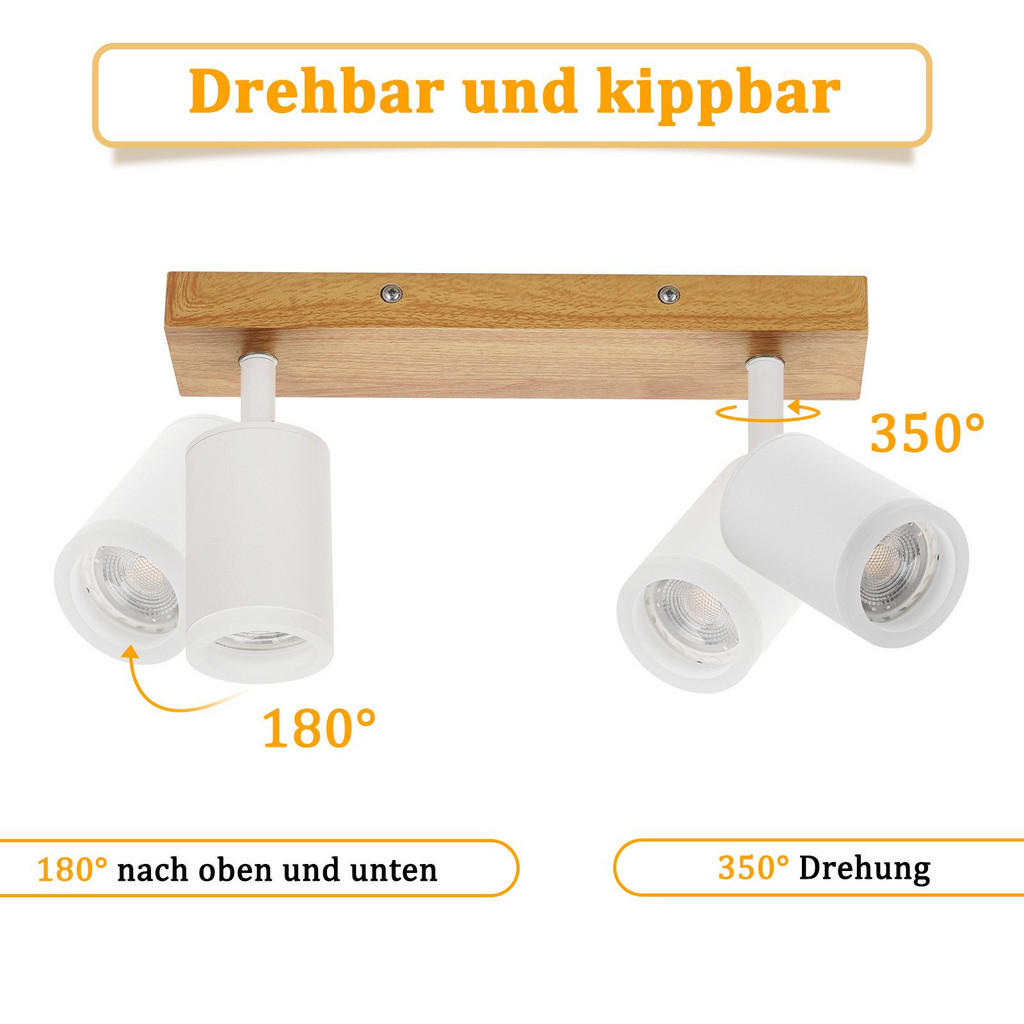 Thumbnail - Nettlife Strahler, Weiß, Holz, 6x15x28 cm, Lampen & Leuchten, Innenbeleuchtung, Spots & Strahler, Wandstrahler