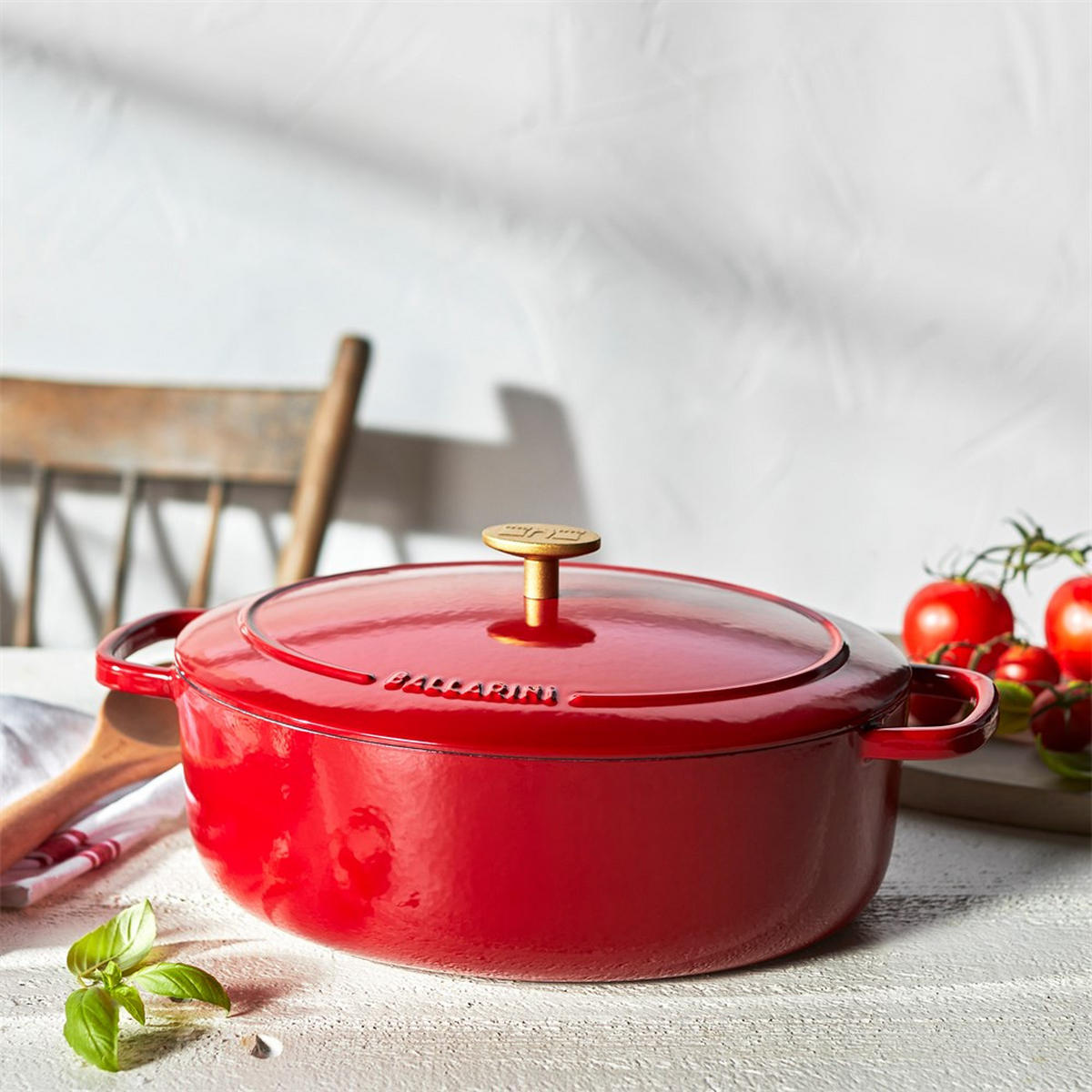 TOPF Rot 23/23/7.6 cm 750035590 - Rot, Metall (23cm) - Ballarini