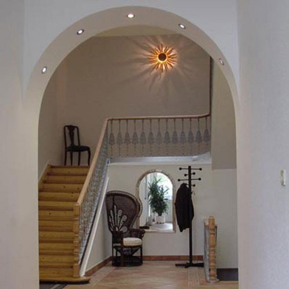 WAND-/DECKENLAMPE Diator XL handgeschmiedete Sonne Rost- & Goldfarben - Goldfarben, Metall (65/65/15cm) - s.luce