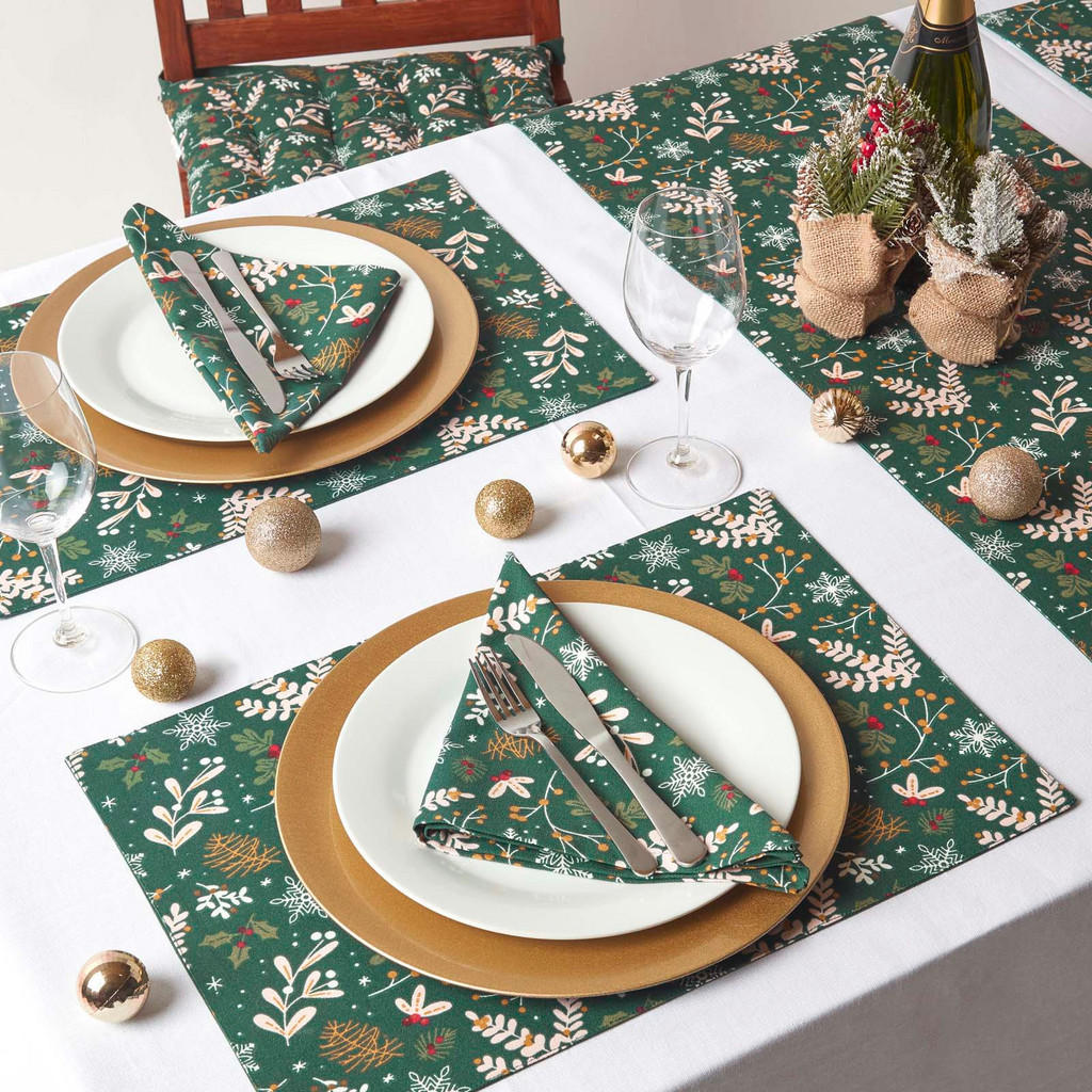 Thumbnail - Homescapes Tischset, Grün, Textil, Rechteckig, 30x45 cm, Oeko-Tex®, Wohntextilien, Tischwäsche, Tischsets