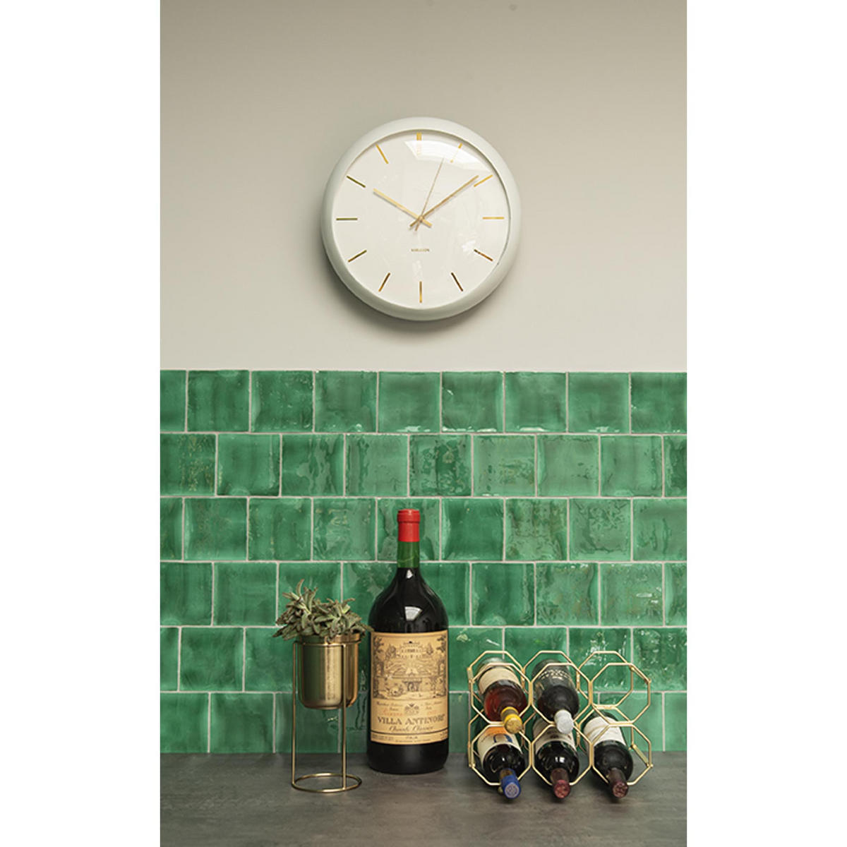 WEINREGAL Honeycomb Gold 16.5/31/22 cm - Goldfarben, Metall (31/22/16.5cm) - Present Time