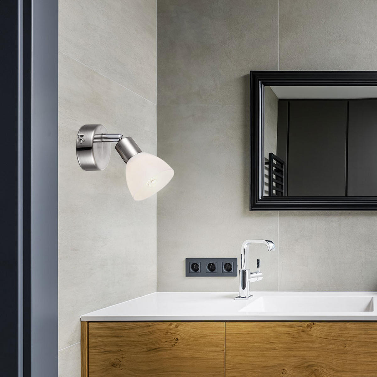 LED WANDLEUCHTE Avalanche Silber Metall - Silberfarben, Metall (7/11/14cm) - Globo Lighting