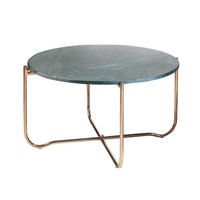 COUCHTISCH NOBLE Marmor rund Grün 62cm - Grün, Stein/Metall (62/62/33cm) - riess-ambiente