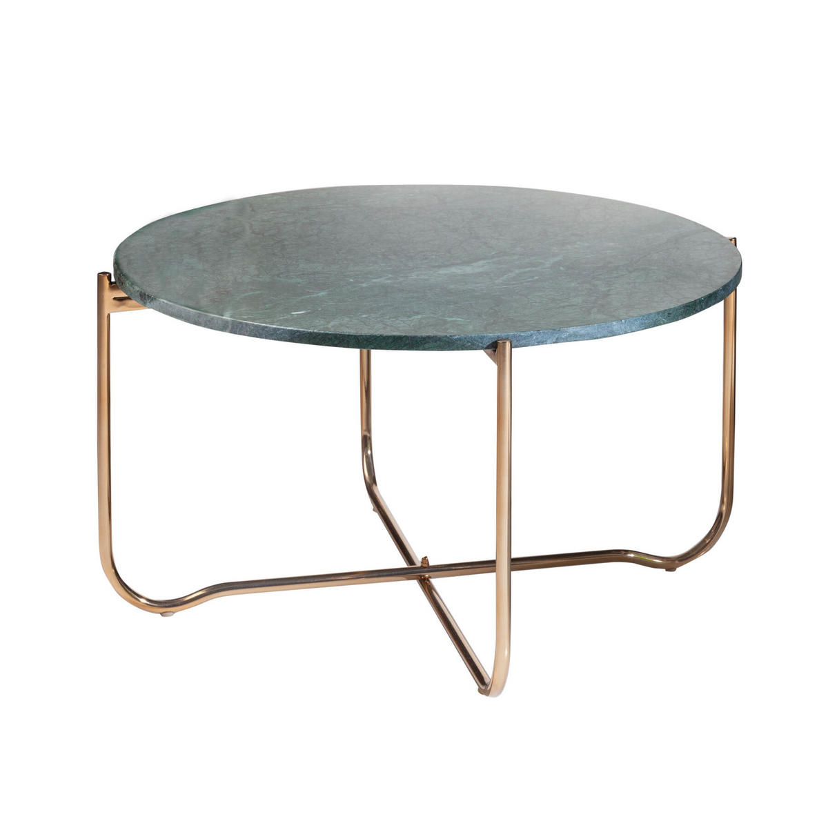 COUCHTISCH NOBLE Marmor rund Grün 62cm - Grün, Stein/Metall (62/62/33cm) - riess-ambiente