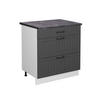 KÜCHENUNTERSCHRANK Fame-Line Anthrazit Landhaus 80 cm AP Anthrazit - Dunkelgrau/Anthrazit, Holzwerkstoff (80/82/60cm) - Vicco