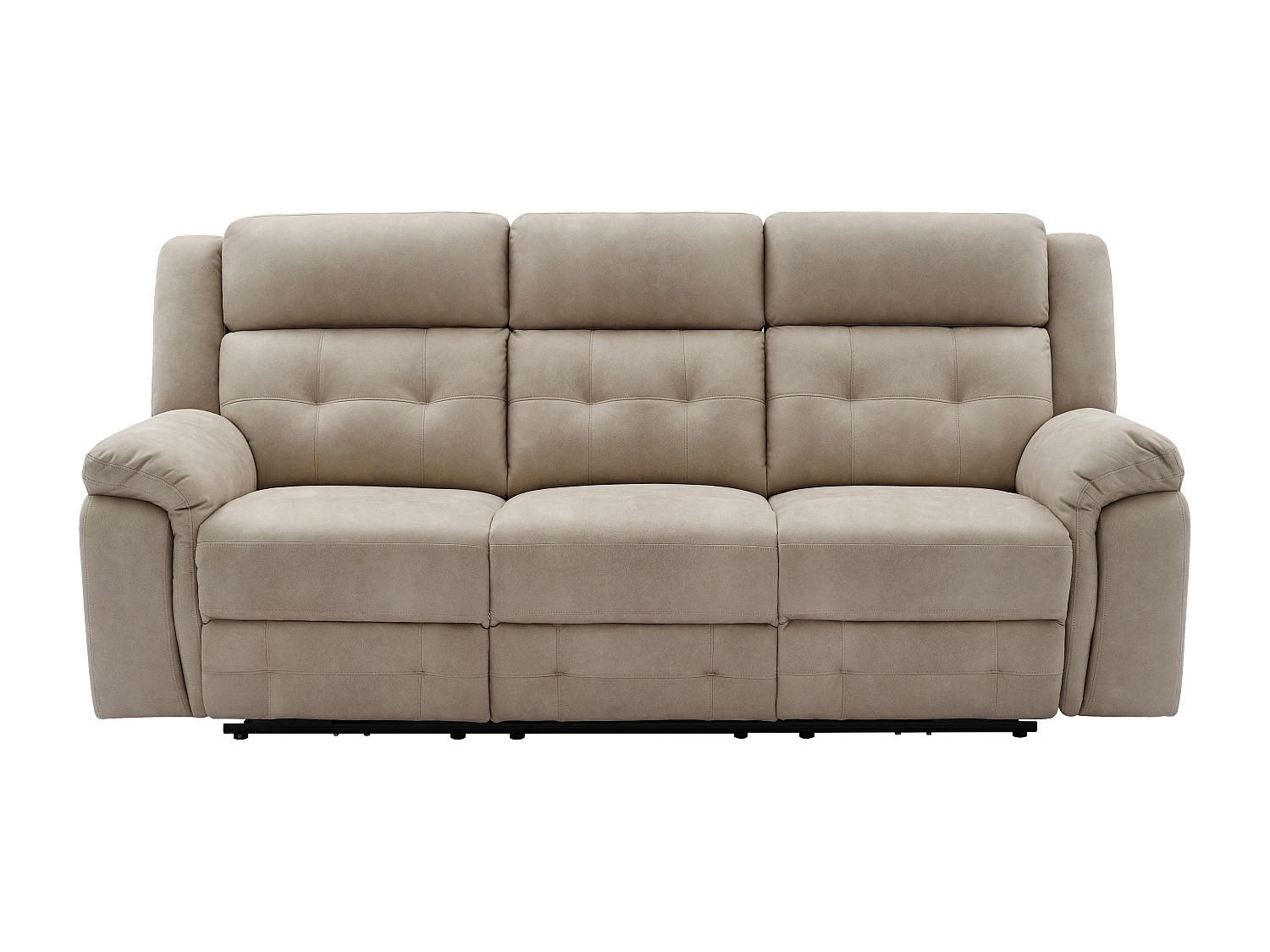 RELAXSOFA - 3 Personen - stoff - beige Ortiano - Beige, Textil (223/102/97cm) - Vente-Unique