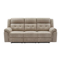RELAXSOFA - 3 Personen - stoff - beige Ortiano - Beige, Textil (223/102/97cm) - Vente-Unique