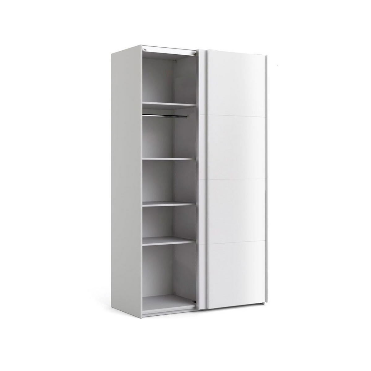GARDEROBENSCHRANK weiß - Weiß, Holzwerkstoff (122/220/62cm) - ebuy24