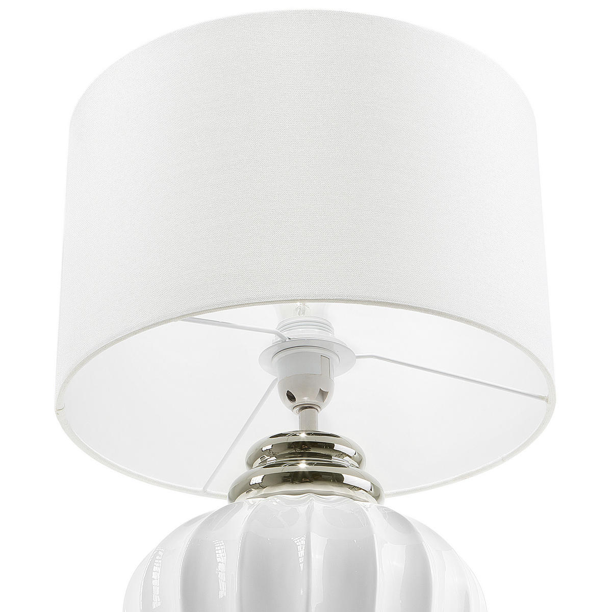 TISCHLAMPE Neris 33/33/45 cm - Silberfarben, Keramik (33/33/45cm) - Beliani