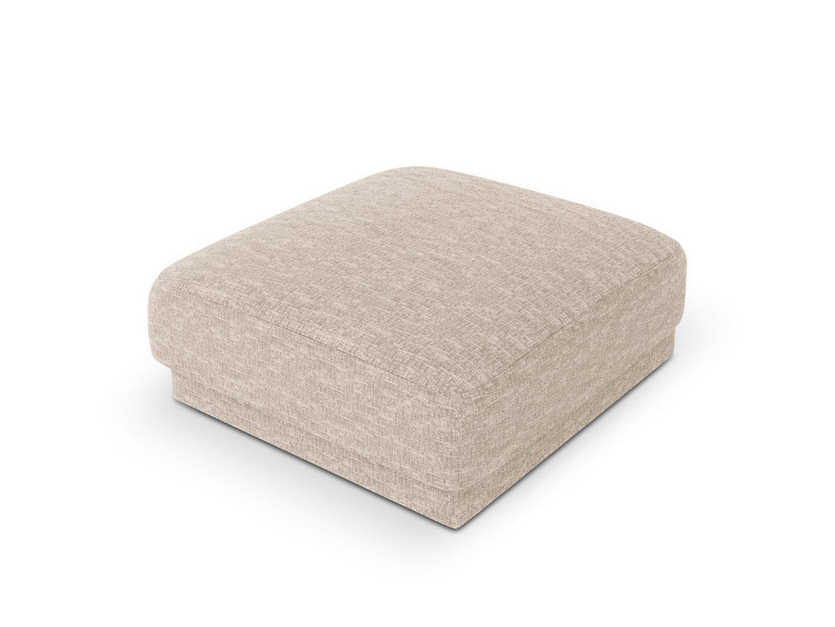 POUF Miley aus Chenille-Stoff beige - Beige, Textil (90/40/90cm) - Micadoni