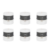 DUFTKERZE ZART - Gebrochenes Weiß - 64 Std. - 6er set - Weiß, Paraffin (10/10cm) - J-Line