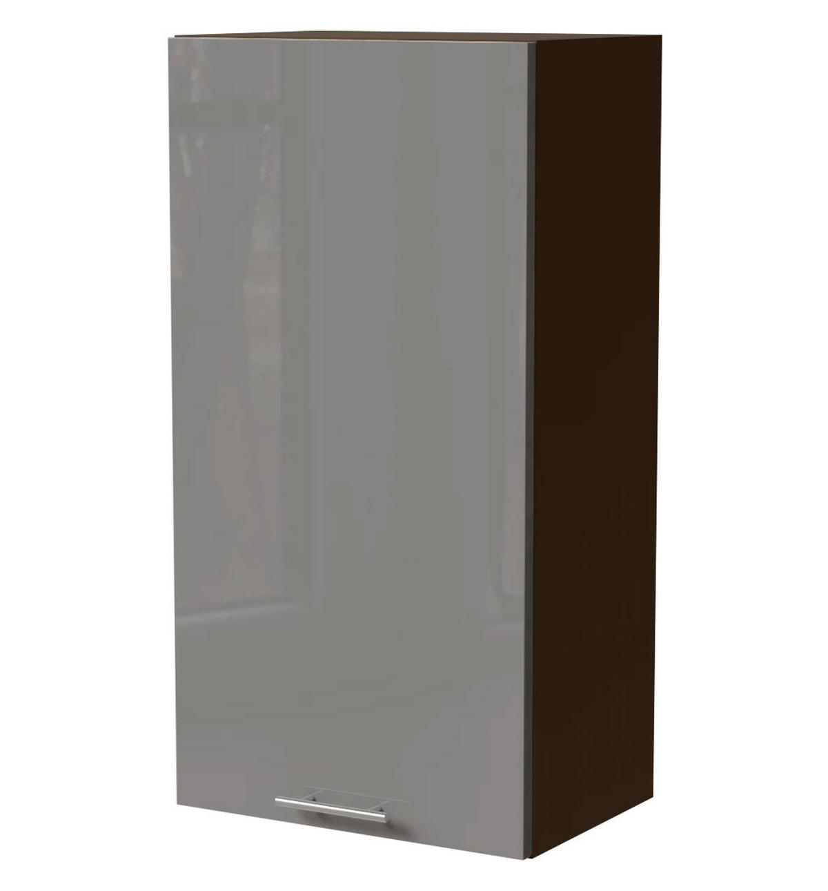 KÜCHENHÄNGESCHRANK Essen W4/50 Grau Hochglanz / Lava Matt 50 / 32,5 / 96cm - Dunkelgrau/Grau, Holz/Holzwerkstoff (50/96/32.5cm) - Feldmann-Wohnen