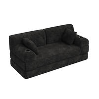 SCHLAFSOFA mit hoher Rückenlehne 168 x 80 x 81 cm Schwarz - Schwarz, Kunststoff (80/81/168cm) - Meubliv