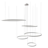 LED-HÄNGELAMPE 5er Ring Aluminium Ø 150 | 120 | 100 | 80 | 60cm - Alufarben, Metall (1.3/150/3.3cm) - s.luce