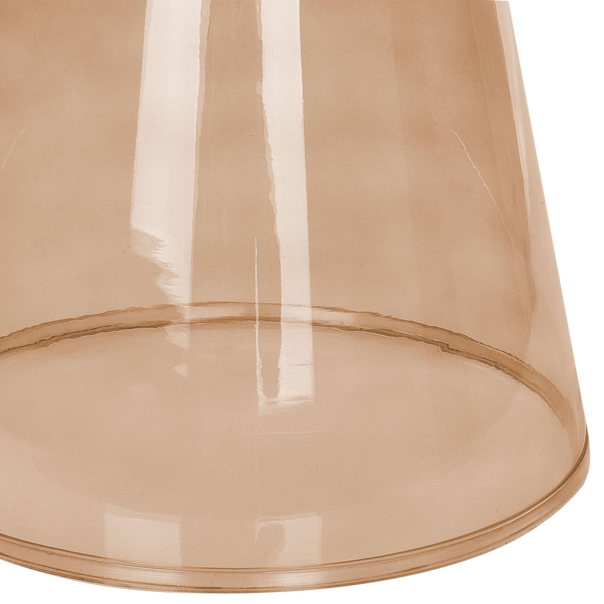 BEISTELLTISCH Rauchglas goldbraun rund 37 cm Laguna - Braun, Glas (37/37/43cm) - Beliani