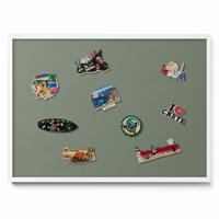 MAGNETTAFEL 70x50 cm Weißer Rahmen Farbe Olivgrün - Jadegrün, Metall (70/50/0.4cm) - TULUP