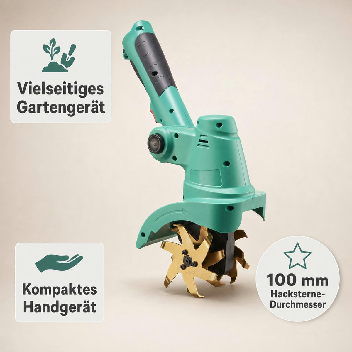 AKKU Hand Bodenhacke X-Grubber - Grün, Kunststoff (2.3/1.2/2cm) - Westfalia