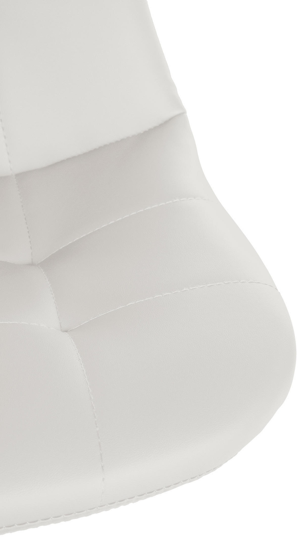 BARHOCKER Metall weiß - Weiß, Textil/Metall (47/58/56cm) - CLP