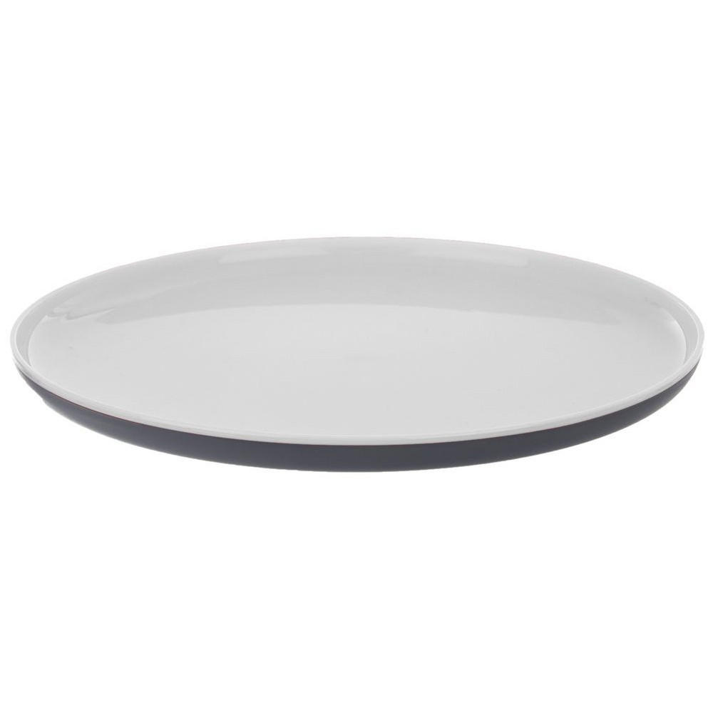 SPEISETELLER Kemp flach grau weiß - Grau, Kunststoff (25/25/2cm) - Orion 