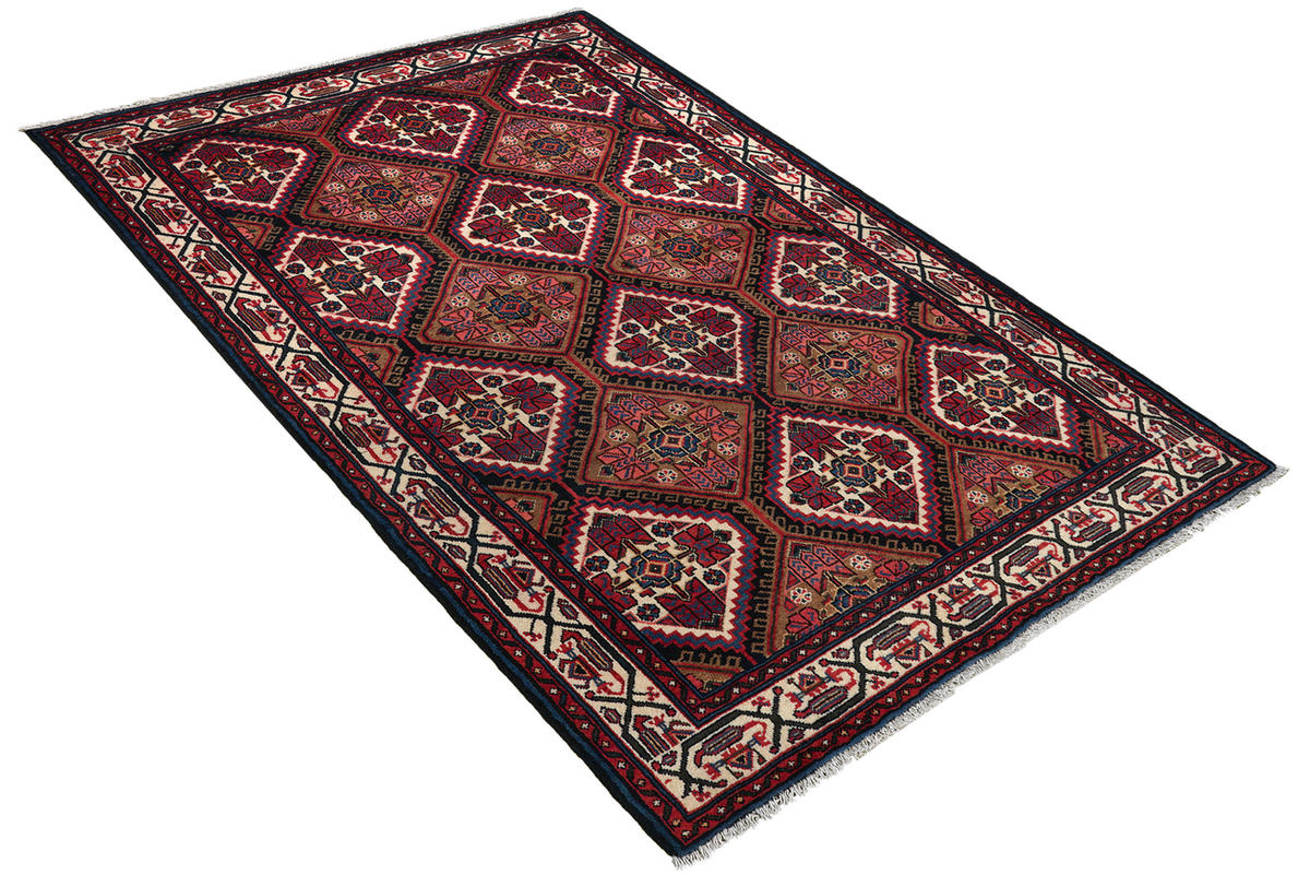 TEPPICH Assadabad Blau 198/134 cm Schurwolle - Blau, Textil (134/198cm) - Looma