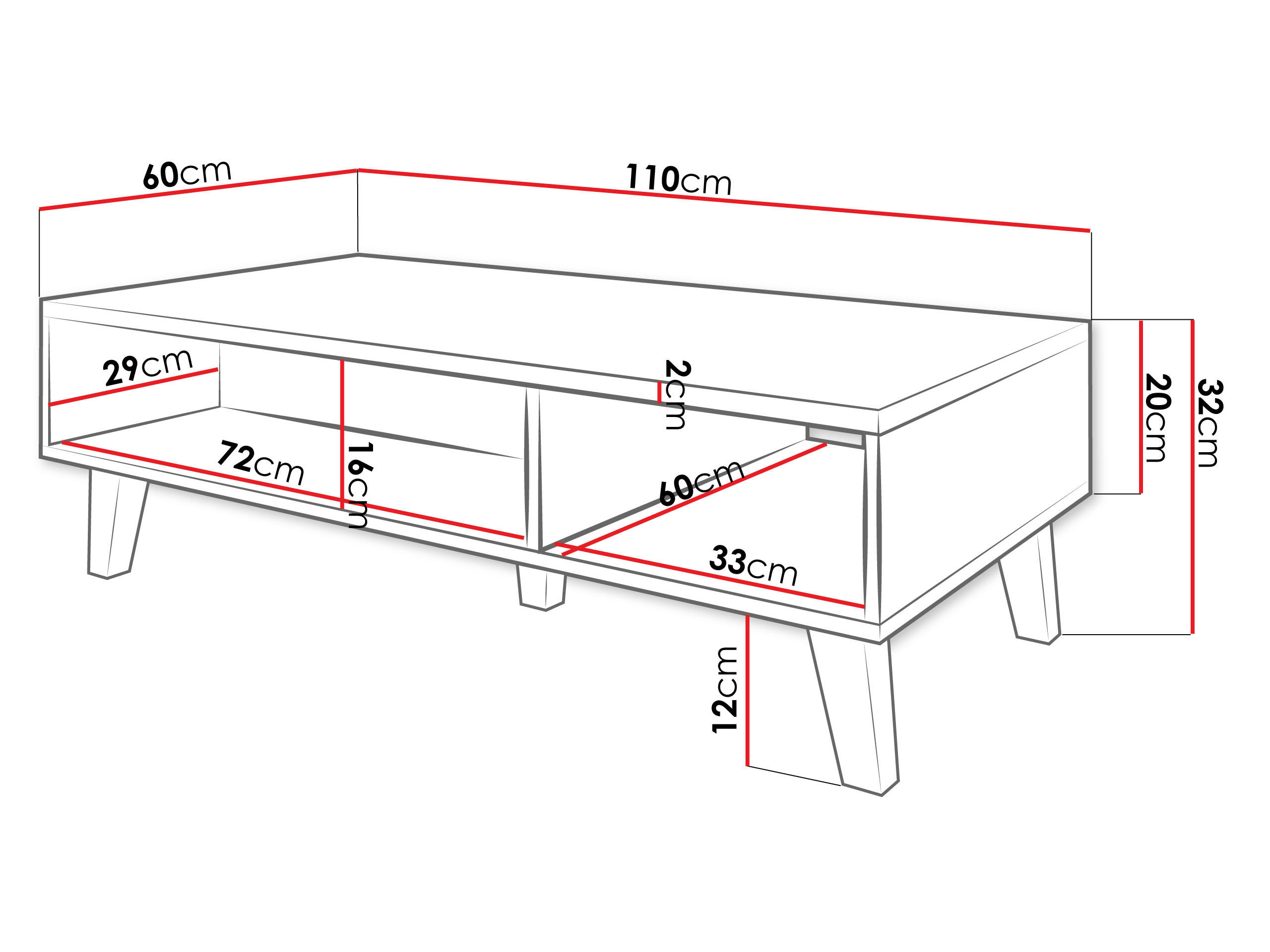 Thumbnail - Mirjan24 Couchtisch, Eiche Wotan, Holzwerkstoff, Holz Optik, Rechteckig,Rechteckig, 110x32x60 cm, Wohnzimmer, Wohnzimmer...