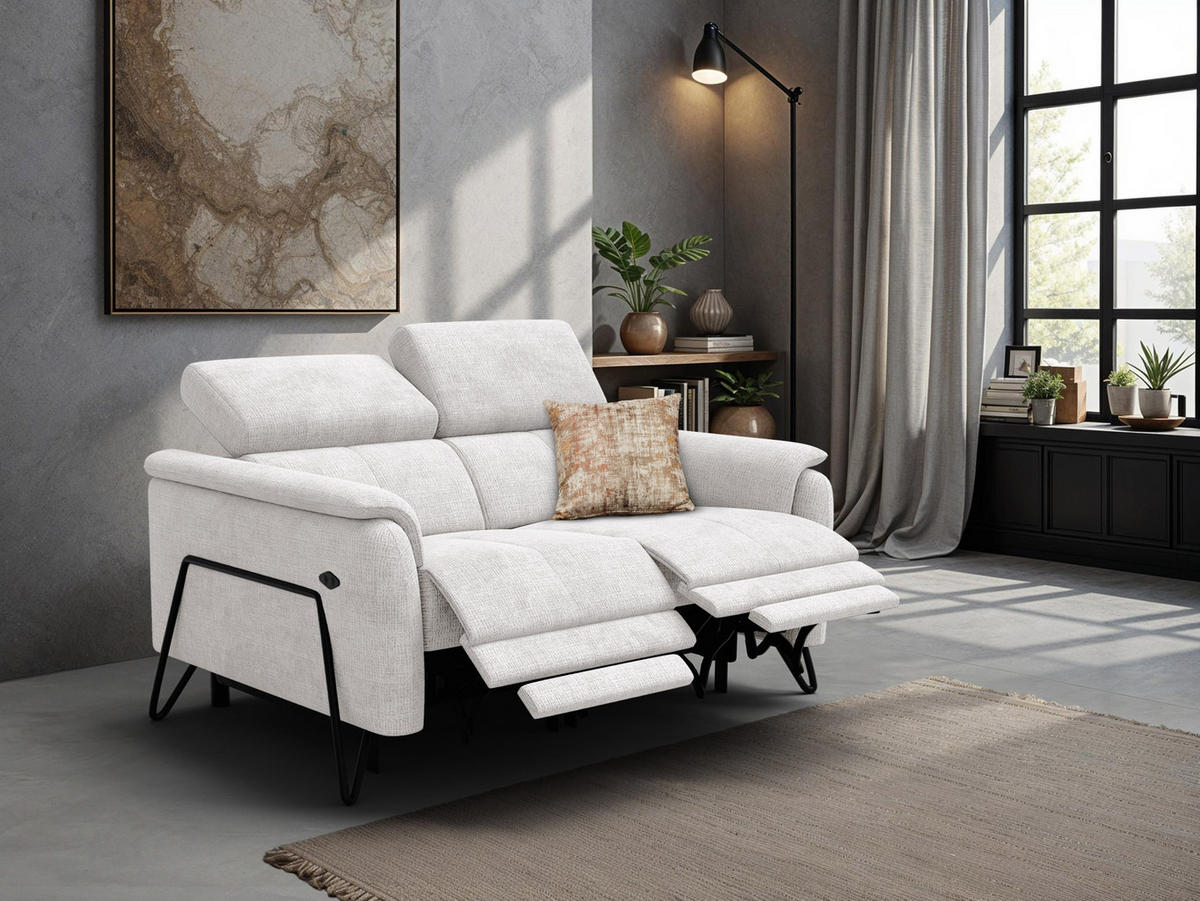 RELAXSOFA RODEN 2-Sitzer, creme - Creme, Holz/Textil (152/82/103cm) - Courtois Laville