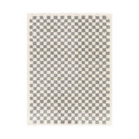 TEPPICH kariert langflorig weich voluminös grau - Grau, Textil (200/290cm) - AFK Living