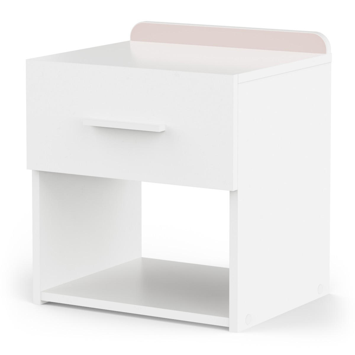 NACHTTISCH reverso weiss - Weiß, Holzwerkstoff (34.3/45.8/48cm) - Calicosy