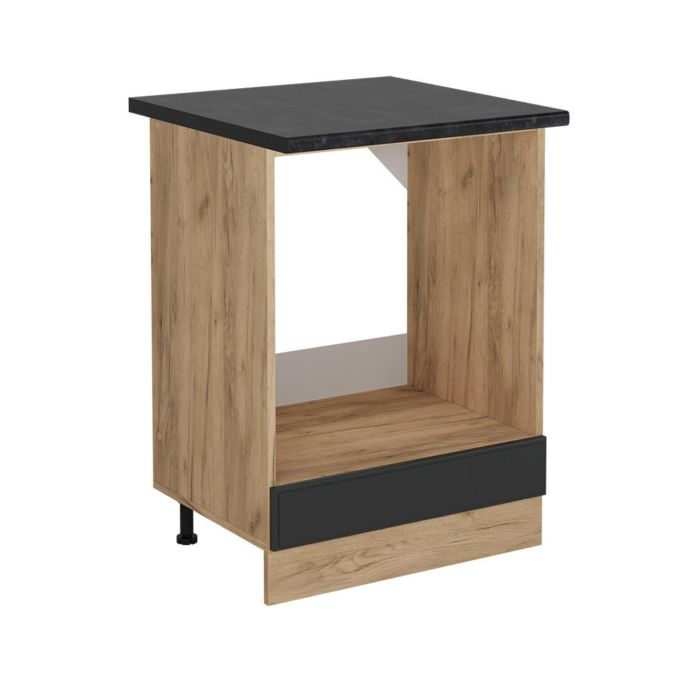 SKŘÍŇKA NA VESTAVĚNOU TROUBU R-Line Antracitový venkovský dům - medově dubová/antracitová, kompozitní dřevo (60/81.6/60cm) - Vicco