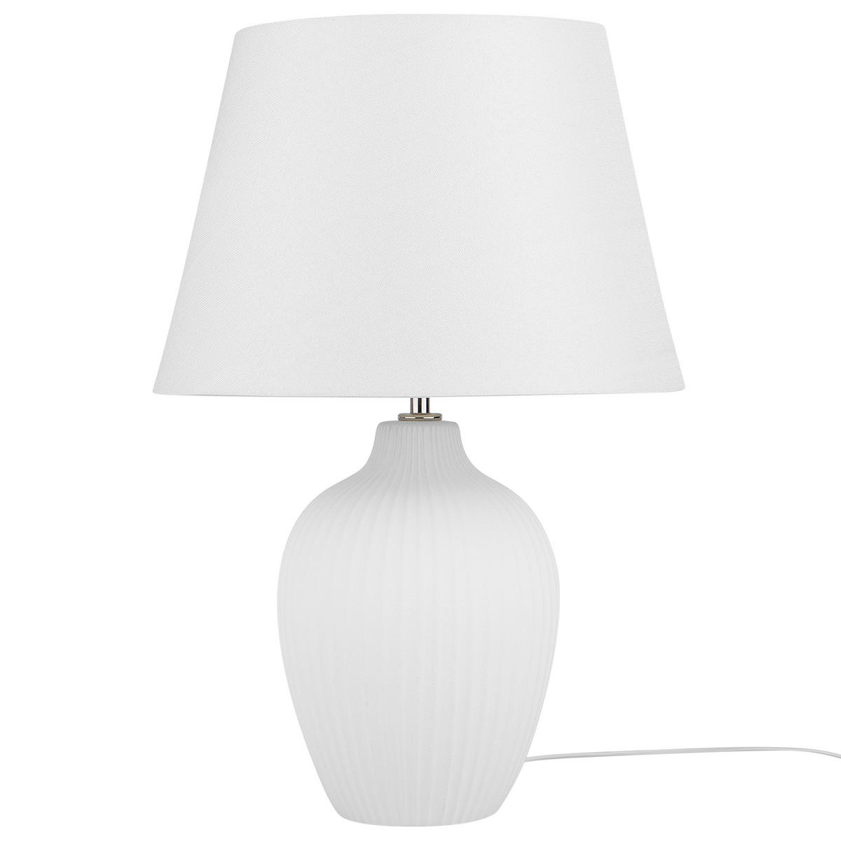 TISCHLEUCHTE Fergus 33/33/52 cm - Weiß, Keramik (33/33/52cm) - Beliani