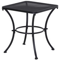 BEISTELLTISCH 45/45/50 cm in Schwarz aus Metall für Garten und Balkon - Weiß, Metall (45/45/50cm) - Flora Grace