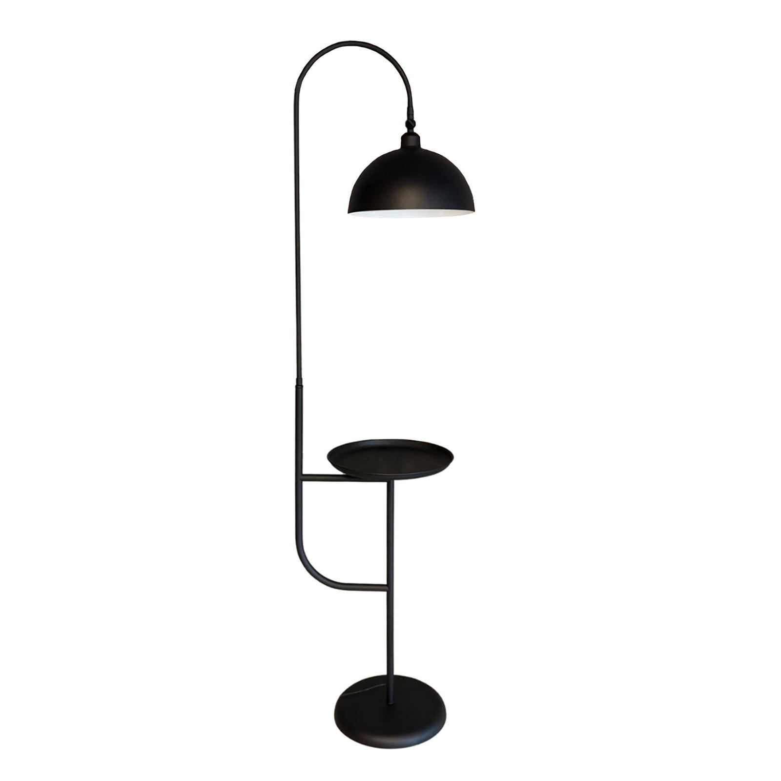 STEHLAMPE Gorkiede aus Metall mit E27, verstellbarer Lampenschirm - Schwarz, Metall (37/37/170cm) - Bamyum