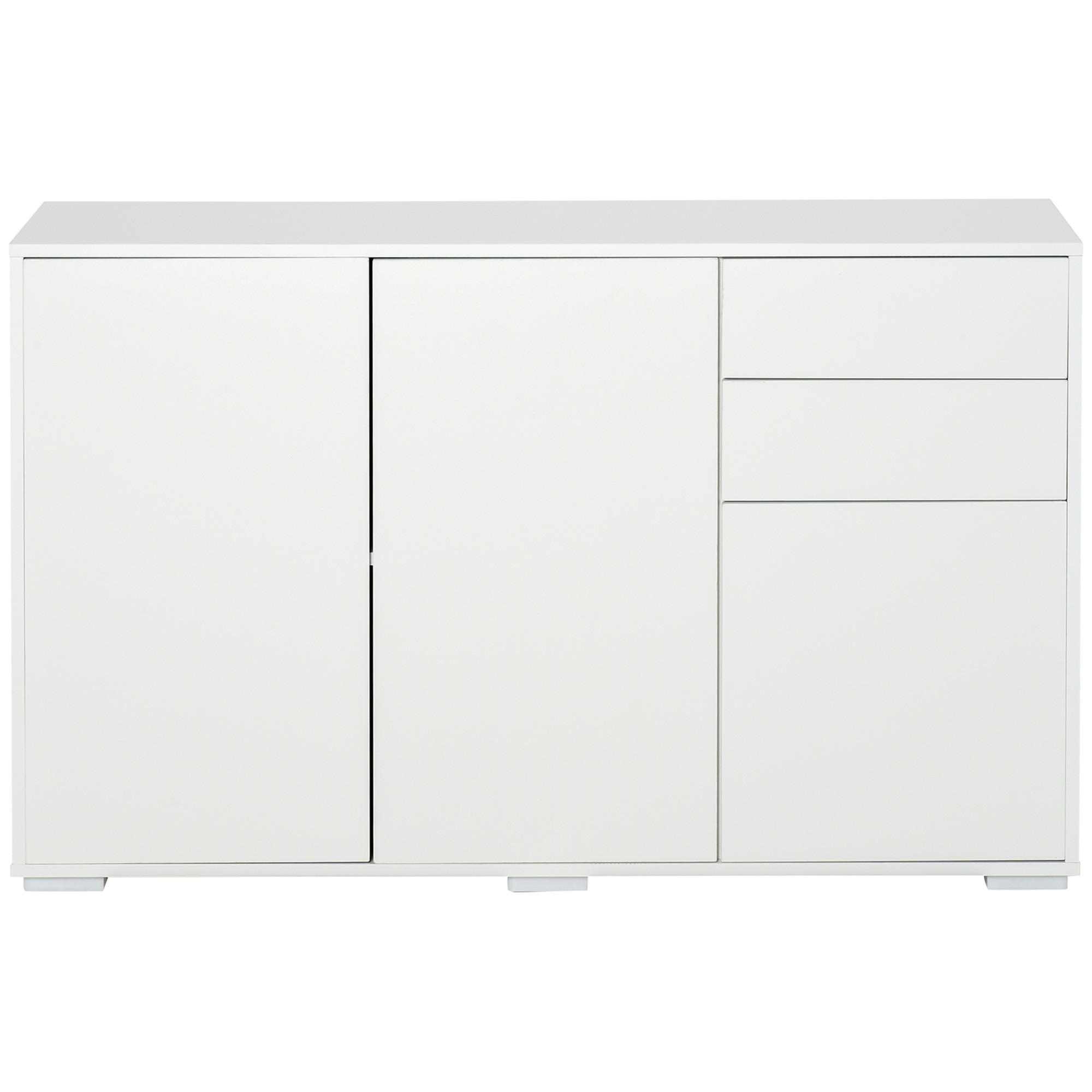 SIDEBOARD 117x36x74 cm, Weiß - Weiß, Holzwerkstoff (117/74/36cm) - furnicato