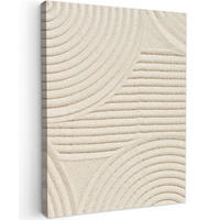 LEINWANDBILD Muster - Abstrakt - Weiß 60x80 cm - Beige, Textil (60/80cm) - MuchoWow