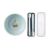 KINDERSCHALE MIT FÜTTERLÖFFEL Mio Sailors Bay 3er Set - Hellblau, Kunststoff (12.7/4.5/12.7cm) - Mepal