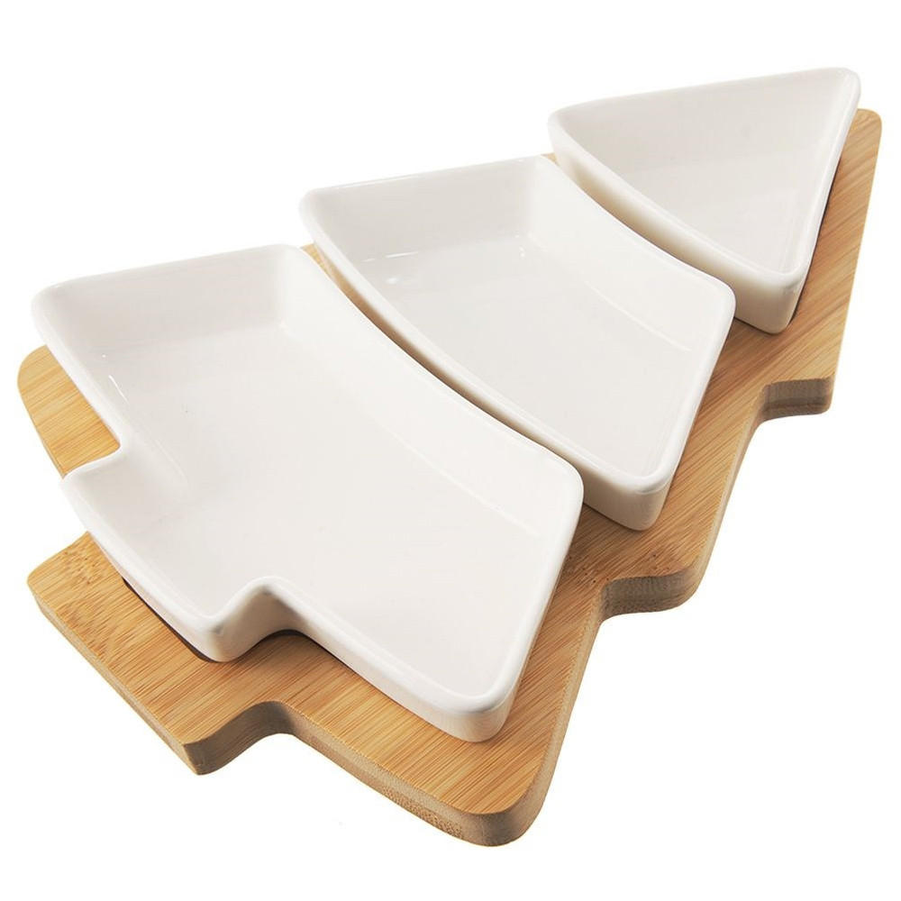 SNACKSCHALEN Porzellan Whiteline 28 cm 4 Stück. Weiß - Weiß, Keramik (20/28/4cm) - Orion 