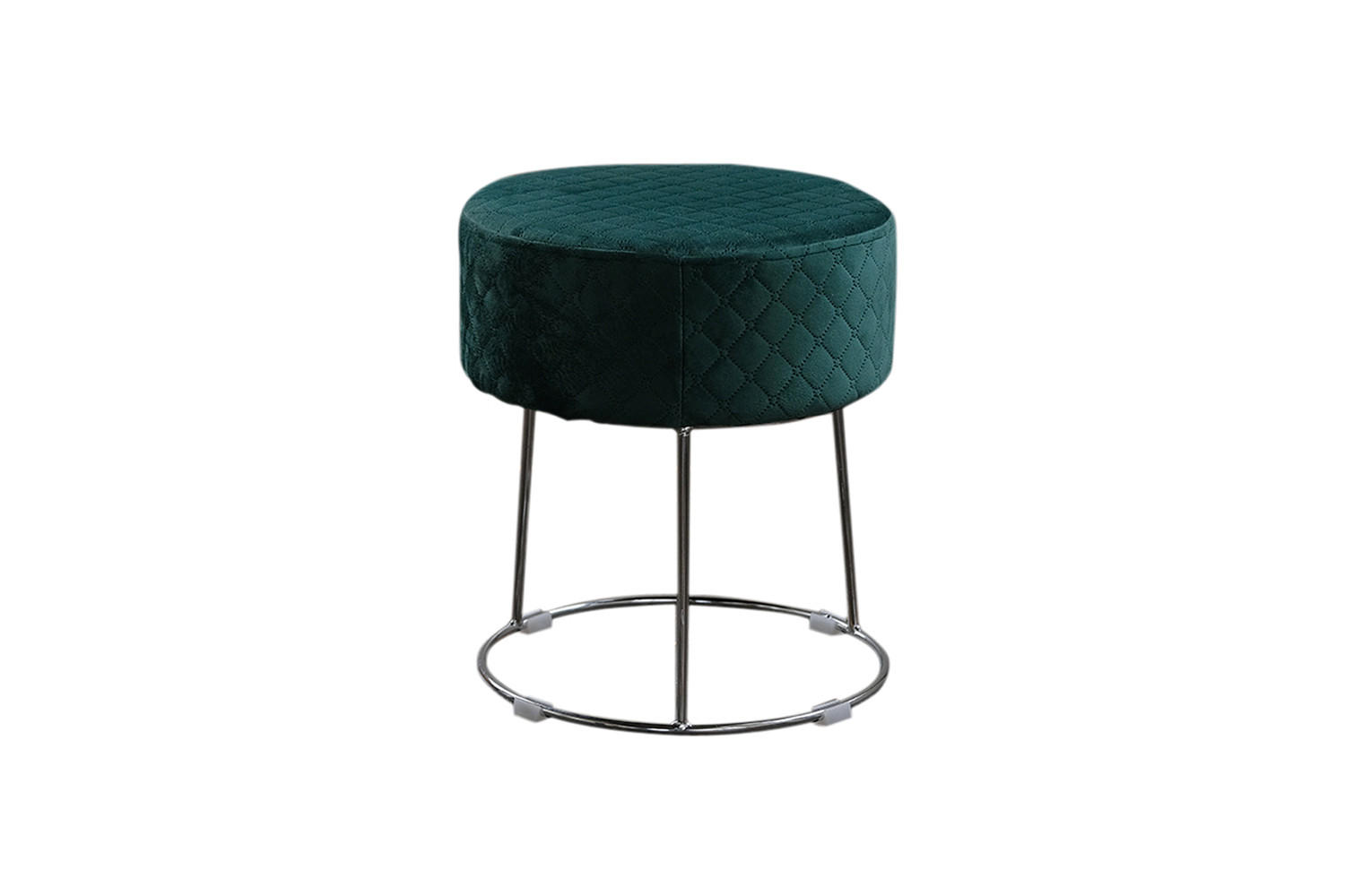 HOCKER DEMI Grün Velvet - Grün, Textil (35/41/35cm) - KAWOLA