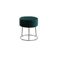 HOCKER DEMI Grün Velvet - Grün, Textil (35/41/35cm) - KAWOLA