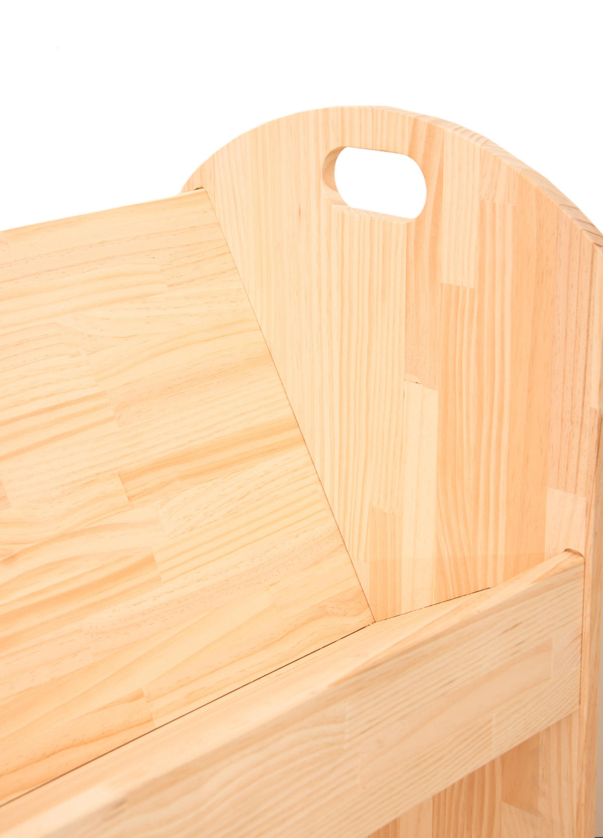 BÜCHERREGALWAGEN aus massivem naturfarbenen Kiefernholz MAX - Beige, Holz (41/80/70cm) - RNT By Really Nice Things