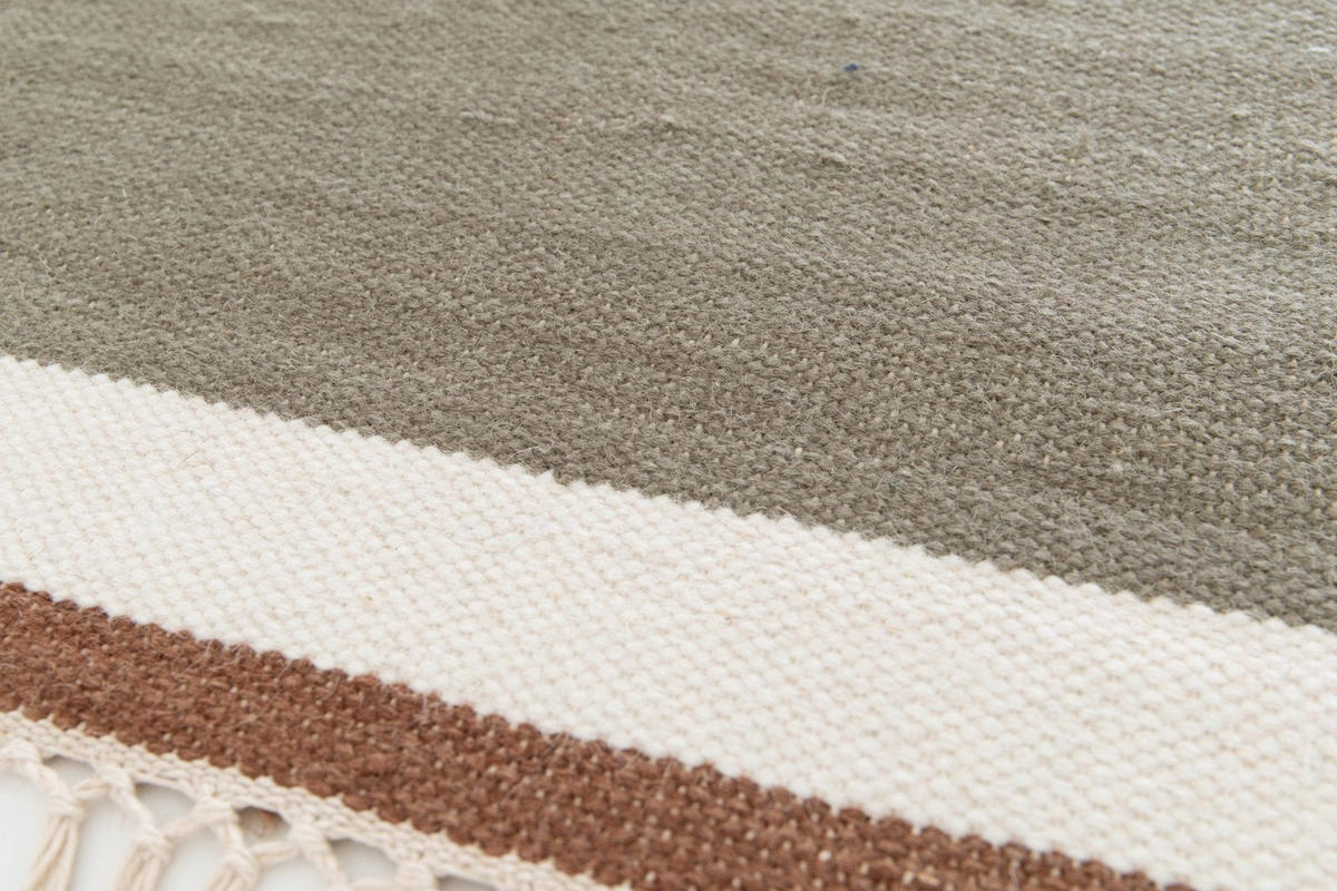 TEPPICH aus Wolle und Baumwolle bruin - Braun, Naturmaterialien (200/290cm) - AFK Living