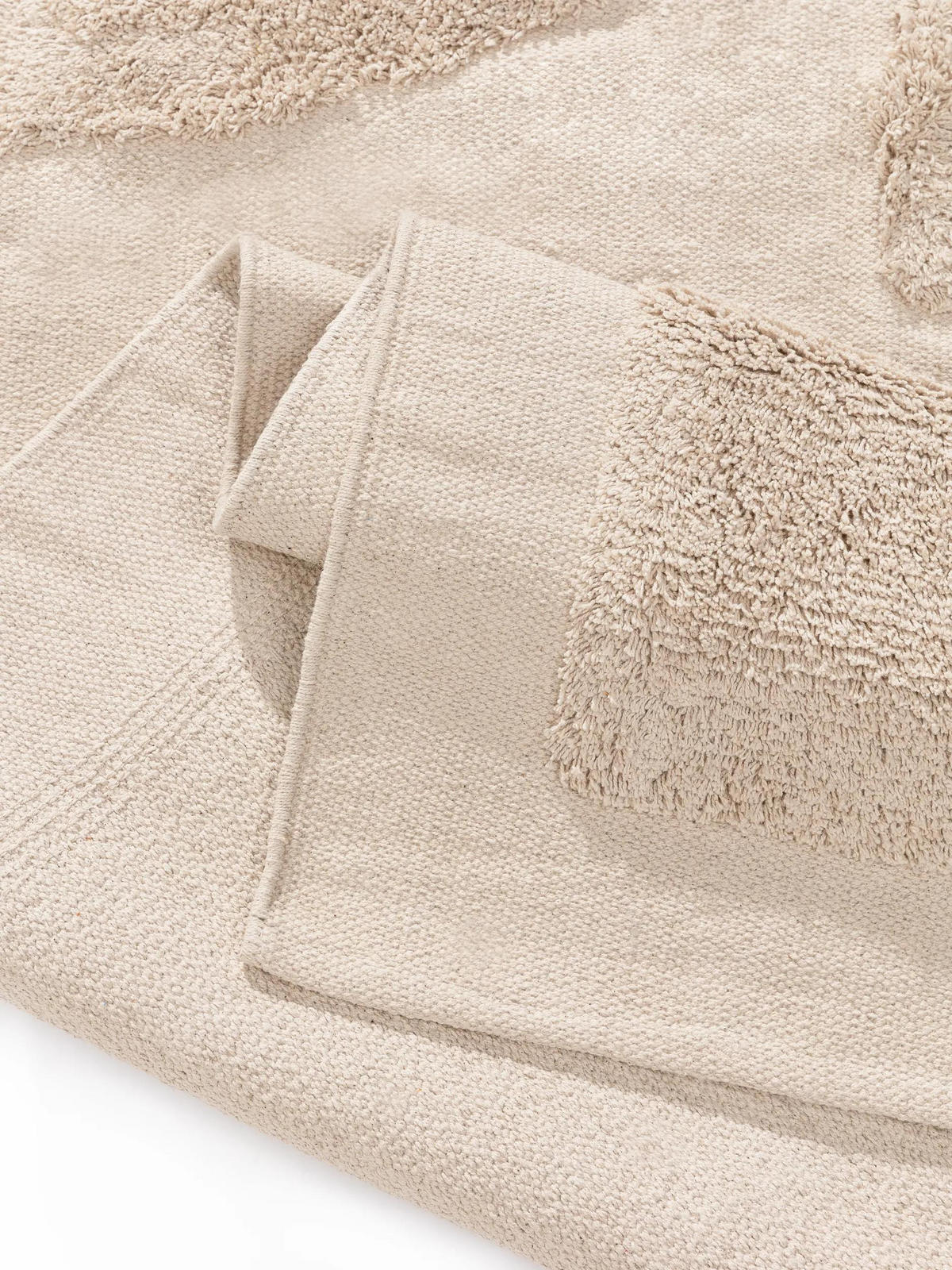 BAUMWOLLTEPPICH Isla Beige 120x170 cm - Beige, Textil (120/170cm) - benuta Pop