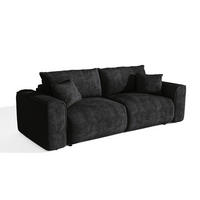 SCHLAFSOFA Express COMO Cord Schwarz 236cm - Schwarz, Textil (236/78/100cm) - Premium Interiors