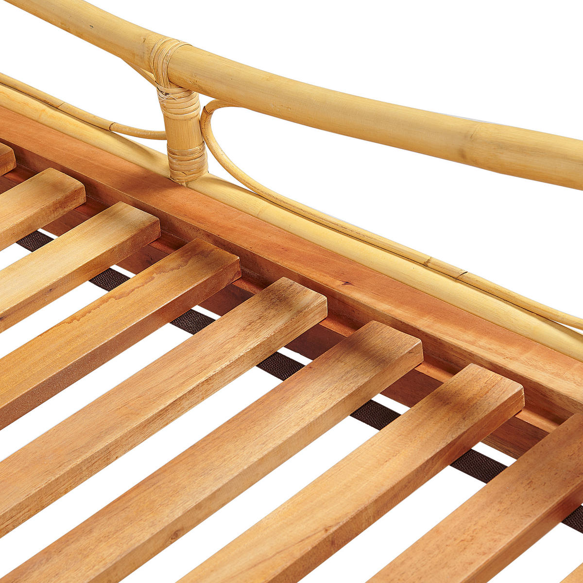 DOPPELBETT 160/200cm Heller Holzfarbton Domeyrot - Hellbraun, Naturmaterialien (160/200cm) - Beliani