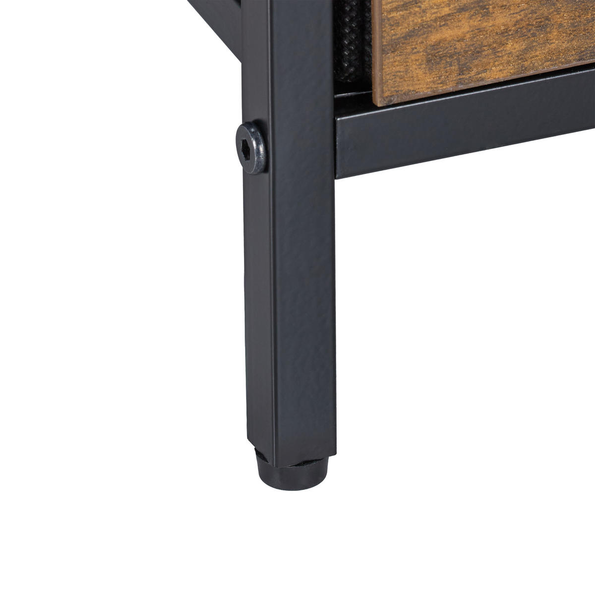 ODKLÁDACÍ stůl - hnědá, kov/kompozitní dřevo (30/40/60cm) - Relaxdays